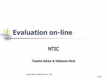 Evaluation online