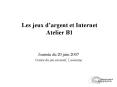 Les jeux dargent et Internet Atelier B1 PowerPoint PPT Presentation