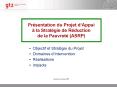 Prsentation du Projet dAppui la Stratgie de Rduction de la Pauvret ASRP PowerPoint PPT Presentation