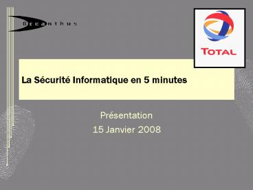 La Scurit Informatique en 5 minutes