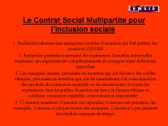 Le Contrat Social Multipartite pour l