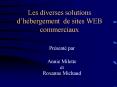Les diverses solutions dhbergement de sites WEB commerciaux PowerPoint PPT Presentation