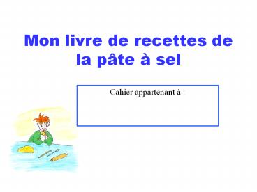 Mon livre de recettes de la p