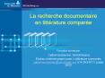 La recherche documentaire en littrature compare PowerPoint PPT Presentation