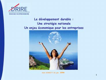 Le dveloppement durable :
