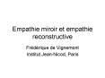 Empathie miroir et empathie reconstructive PowerPoint PPT Presentation
