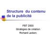 Structure du contenu de la publicit PowerPoint PPT Presentation