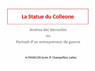 La Statue du Colleone