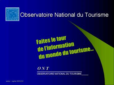 Observatoire National du Tourisme