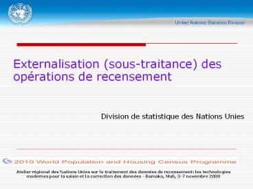 Externalisation (sous-traitance) des op