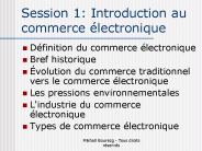 Session 1: Introduction au commerce 