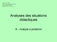Analyses des situations didactiques PowerPoint PPT Presentation