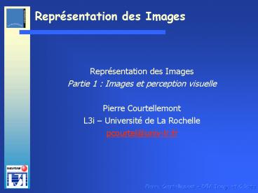 Reprsentation des Images
