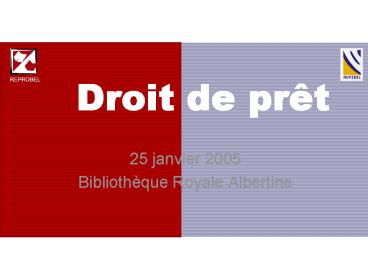 Droit de prt