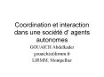 Coordination et interaction dans une soci PowerPoint PPT Presentation