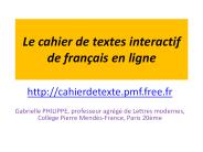 Le cahier de textes interactif de fran