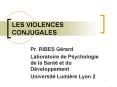 LES VIOLENCES CONJUGALES PowerPoint PPT Presentation