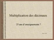 Multiplication des dcimaux