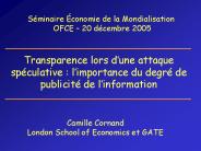 Transparence lors d