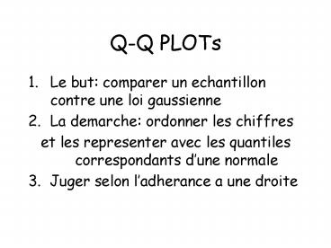 QQ PLOTs