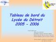 Tableau de bord du Lyce du Dtroit 2005 2006 PowerPoint PPT Presentation