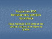 Programme DSA formation des premiers r