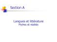 Langues et littrature Mythes et ralits PowerPoint PPT Presentation