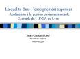 La qualit dans lenseignement suprieur Application la gestion environnementale Exemple de lINSA de Ly PowerPoint PPT Presentation