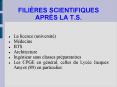 FILIRES SCIENTIFIQUES APRS LA T'S' PowerPoint PPT Presentation