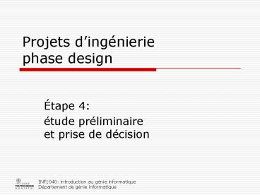 INF1040: introduction au gnie informatique