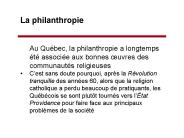 La philanthropie