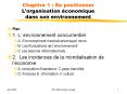 Chapitre 1 : Se positionner Lorganisation conomique dans son environnement PowerPoint PPT Presentation