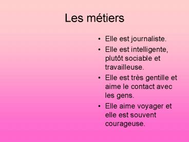Les mtiers