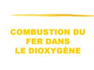COMBUSTION DU FER DANS LE DIOXYG