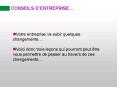 CONSEILS DENTREPRISE PowerPoint PPT Presentation