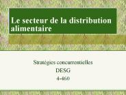 Le secteur de la distribution alimentaire