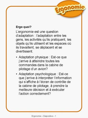Ergonomie 