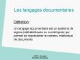 Les langages documentaires PowerPoint PPT Presentation