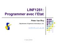 LINF1251: Programmer avec lEtat