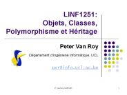 LINF1251: Objets, Classes, Polymorphisme et H