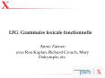 LFG: Grammaire lexicale fonctionnelle PowerPoint PPT Presentation