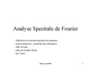 Analyse Spectrale de Fourier