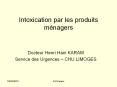 Intoxication par les produits m PowerPoint PPT Presentation