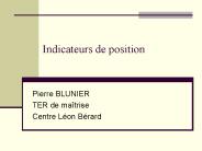 Indicateurs de position