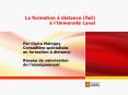 La formation distance fad lUniversit Laval PowerPoint PPT Presentation