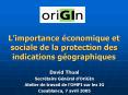 Limportance conomique et sociale de la protection des indications gographiques PowerPoint PPT Presentation