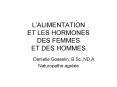 LALIMENTATION ET LES HORMONES DES FEMMES ET DES HOMMES PowerPoint PPT Presentation