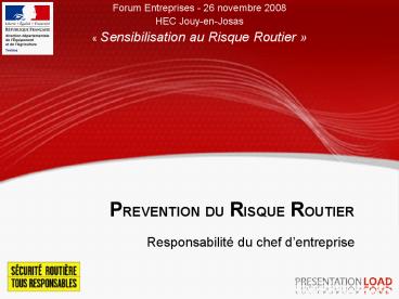 PREVENTION DU RISQUE ROUTIER