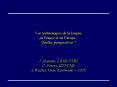 Les technologies de la langue PowerPoint PPT Presentation