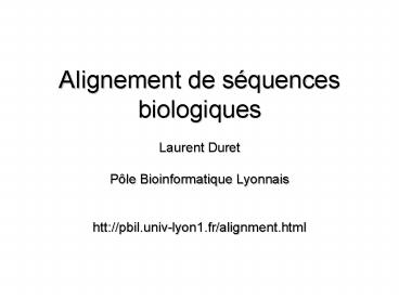 Alignement de s